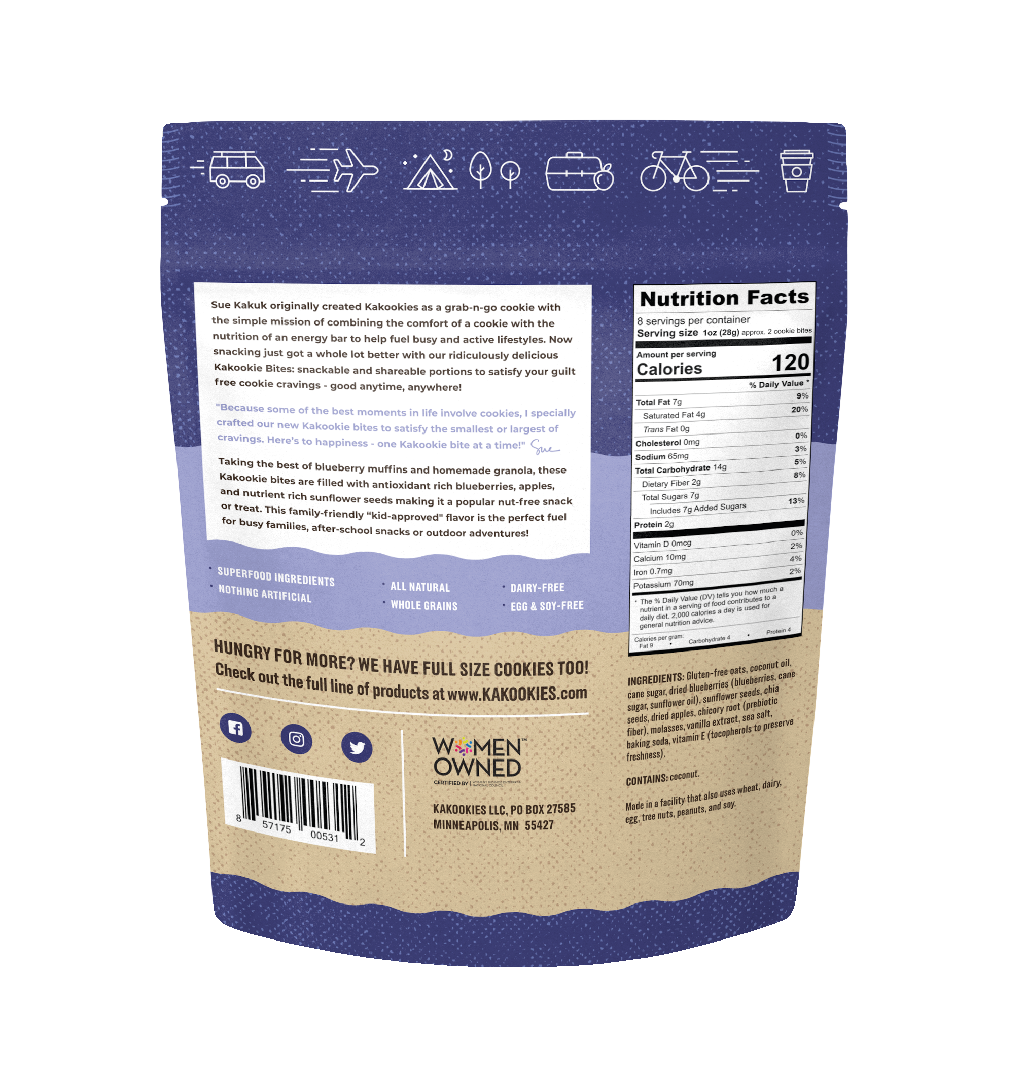 KAKOOKIES - Wholesale Cookie - Blueberry Kakookie Bites2