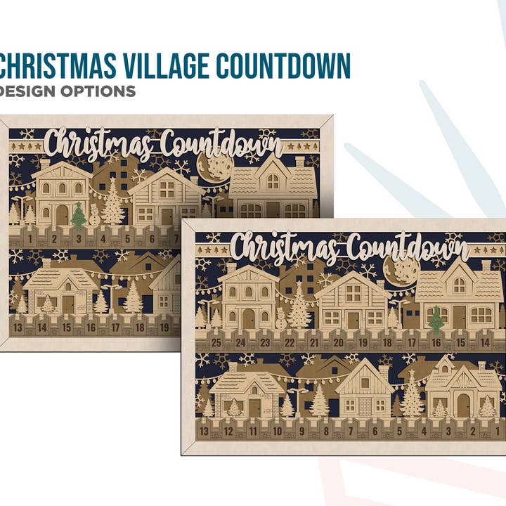 OBX Prep - Wholesale Christmas decoration - Handcrafted Baltic Birch Christmas Countdown Village9