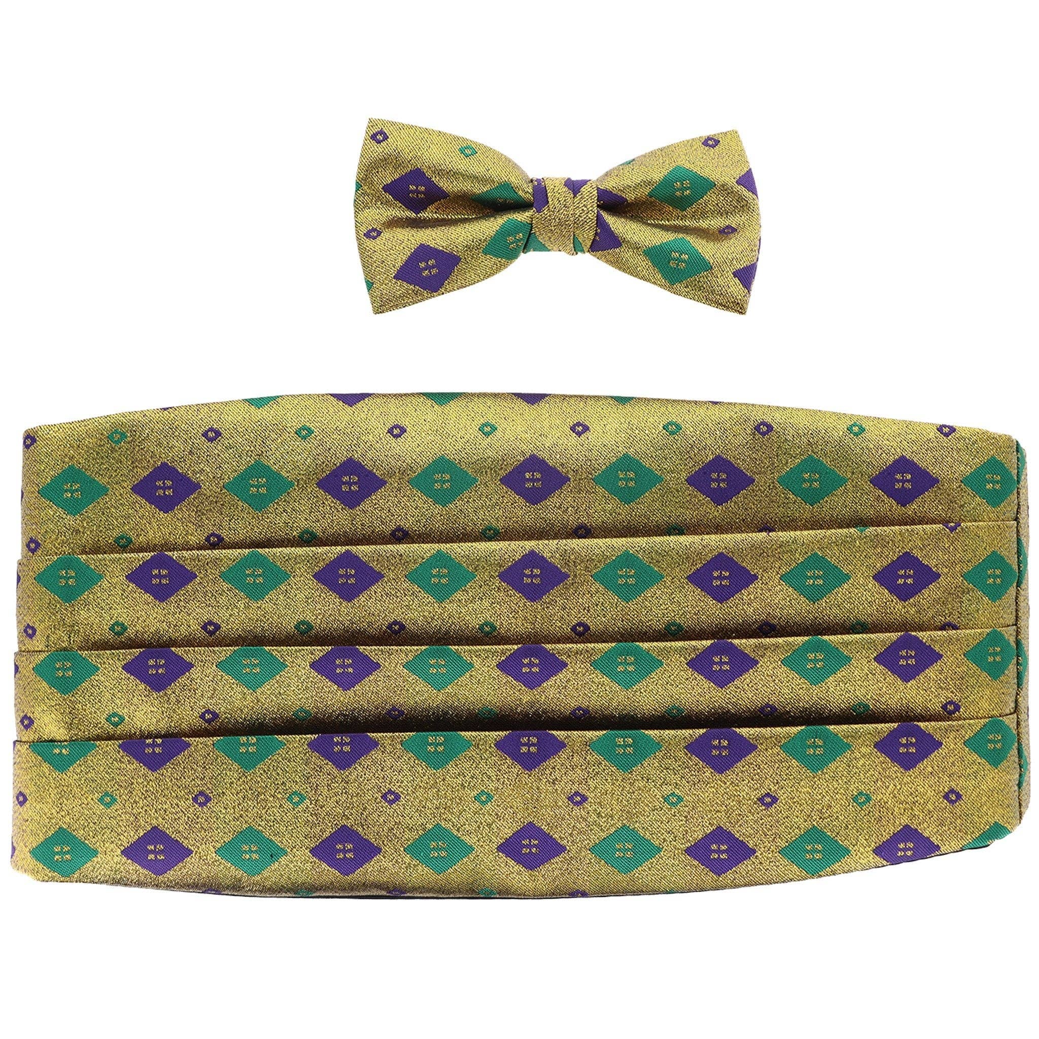 Dubal Brothers - Wholesale Bow Tie - Men's - Vittorio Farina Mardi Gras Cummerbund and Bow Tie Set by Classy Cufflinks4
