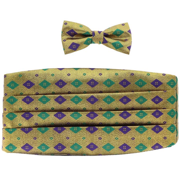 Dubal Brothers - Wholesale Bow Tie - Men's - Vittorio Farina Mardi Gras Cummerbund and Bow Tie Set by Classy Cufflinks4