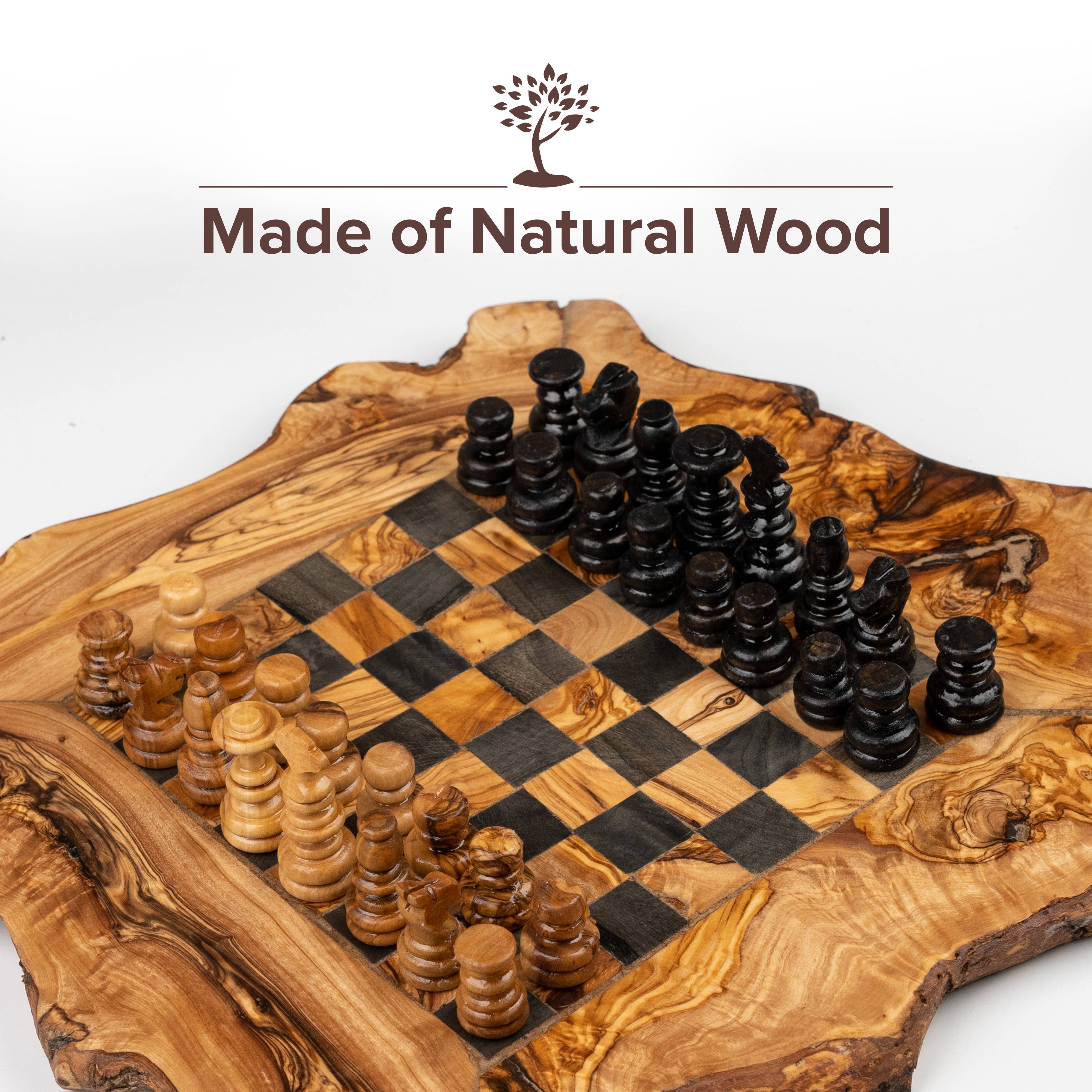 Next Day Shop - Wholesale Board Game - Wood Chess Set Handmade of Olive Wood, Antique Chess3