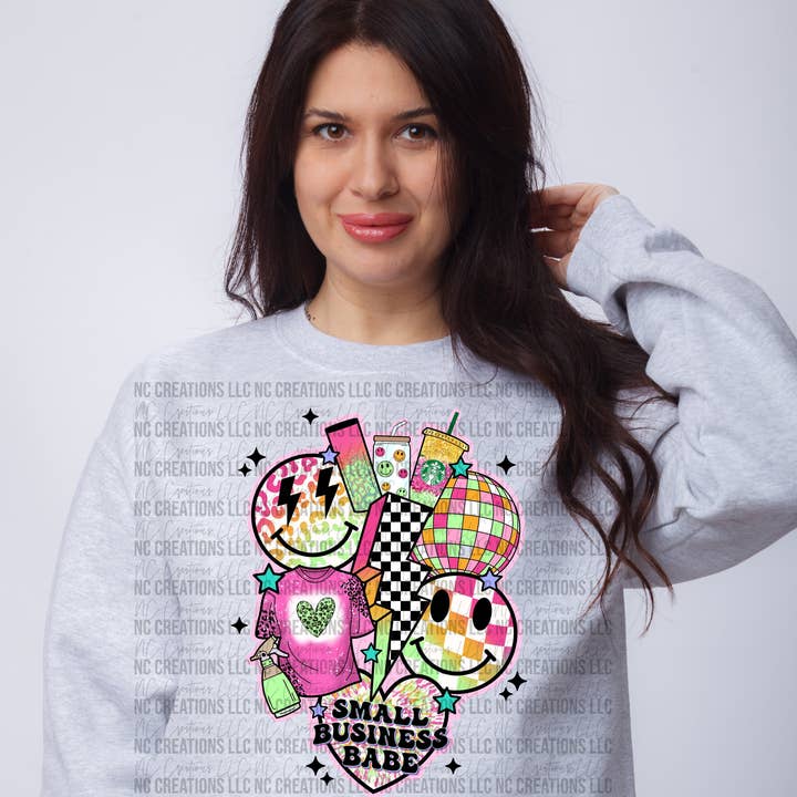 Small Business Babe Collage Graphic Tee Wholesale for wholesale by NC Creations