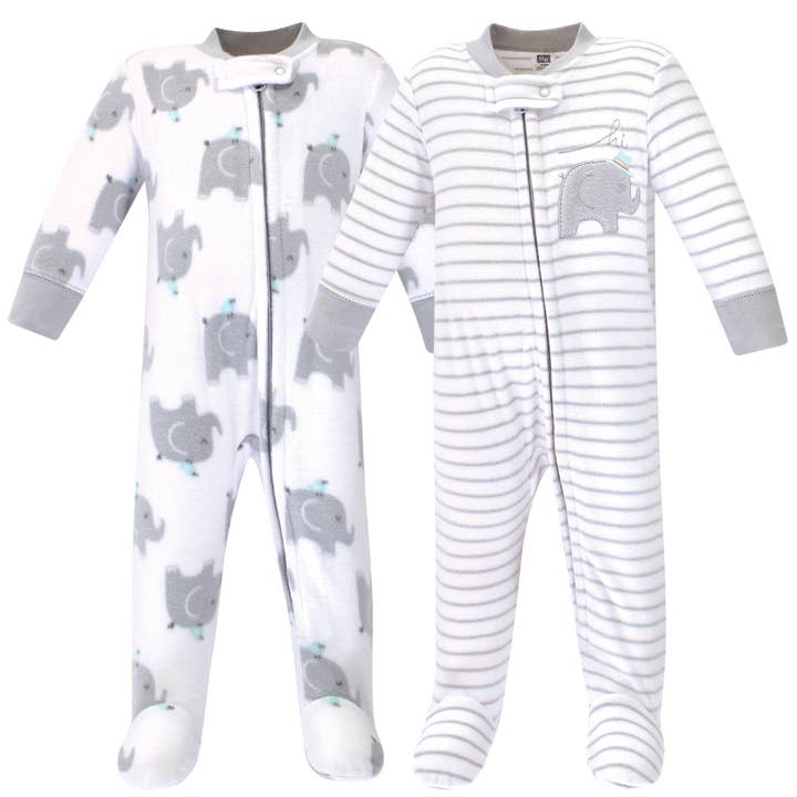 Hudson Baby Fleece Sleep and Play, Elephants for wholesale by BabyVision