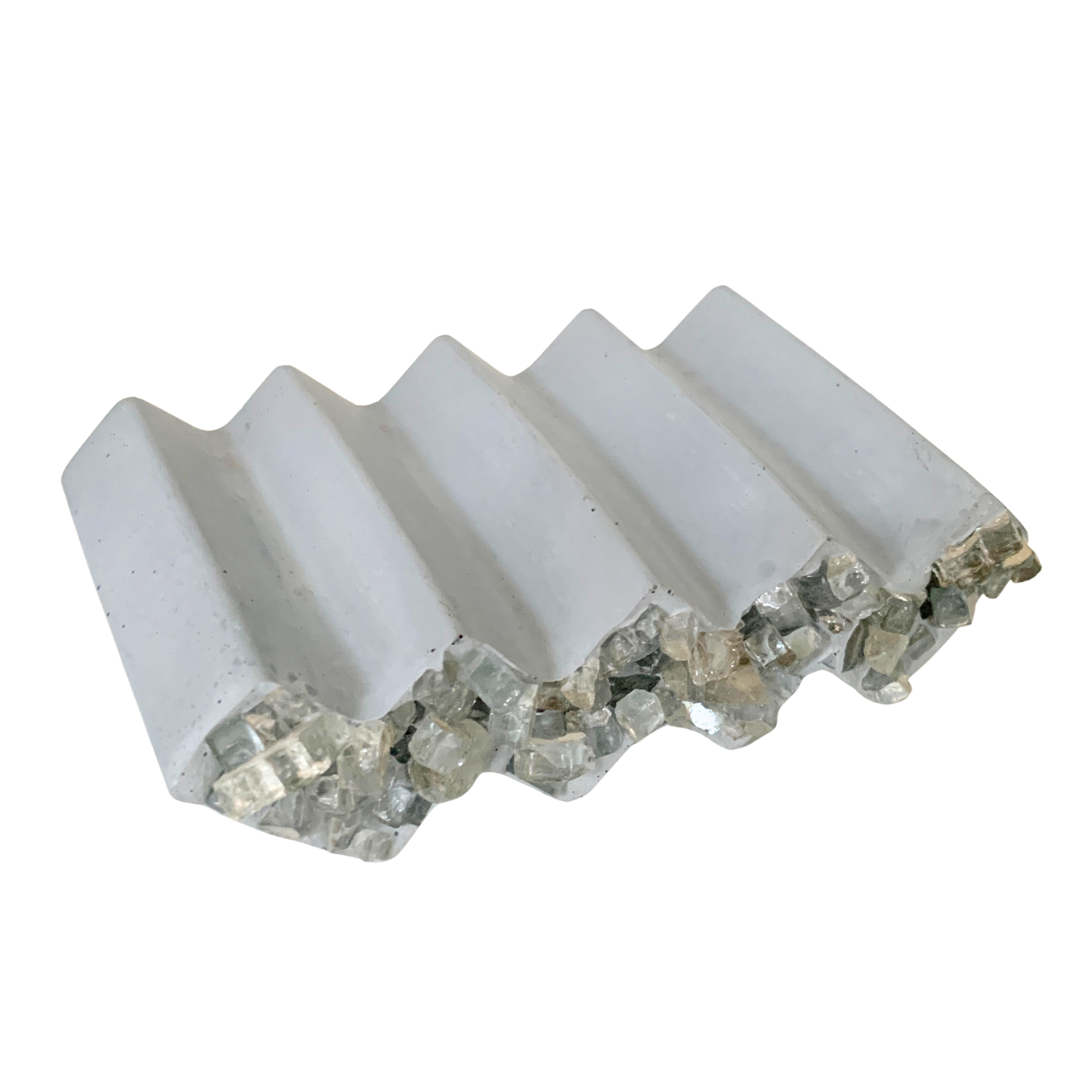 Awkward Auntie - Wholesale Bath Soap Dish - Crystal-Accented Zig Zag Soap Dish7