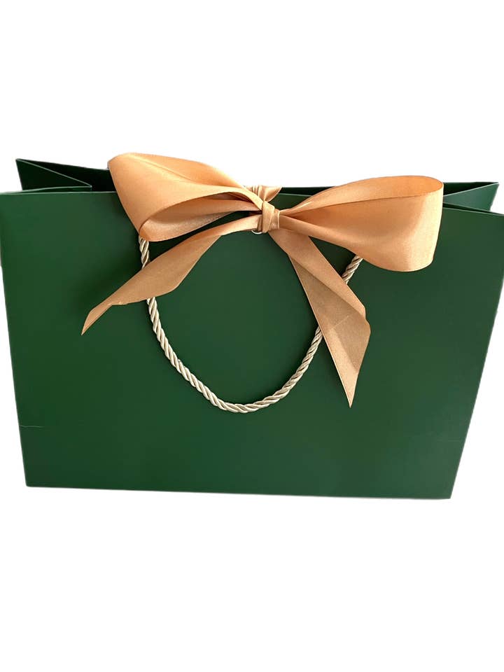 Green Gift Paper Handbag for Apparel, Gifts Retails Packing for wholesale by ANYGIFTGOODPACKINGBOX