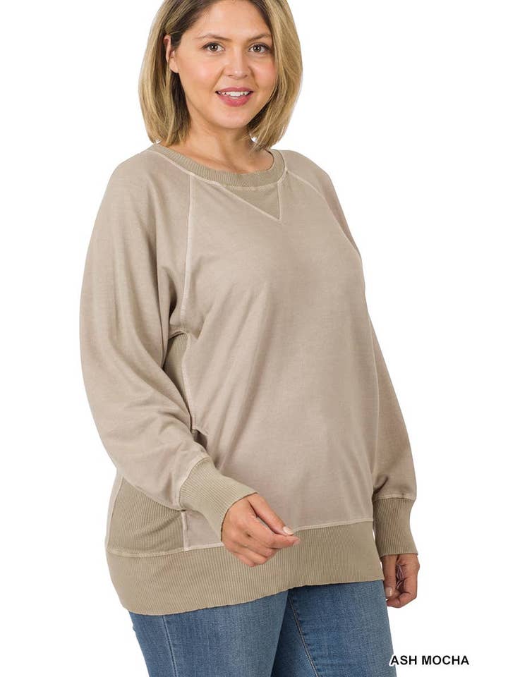 Vanilla Monkey - Wholesale Sweatshirt - Women's - Plus Pigment Dyed French Terry Pullover14