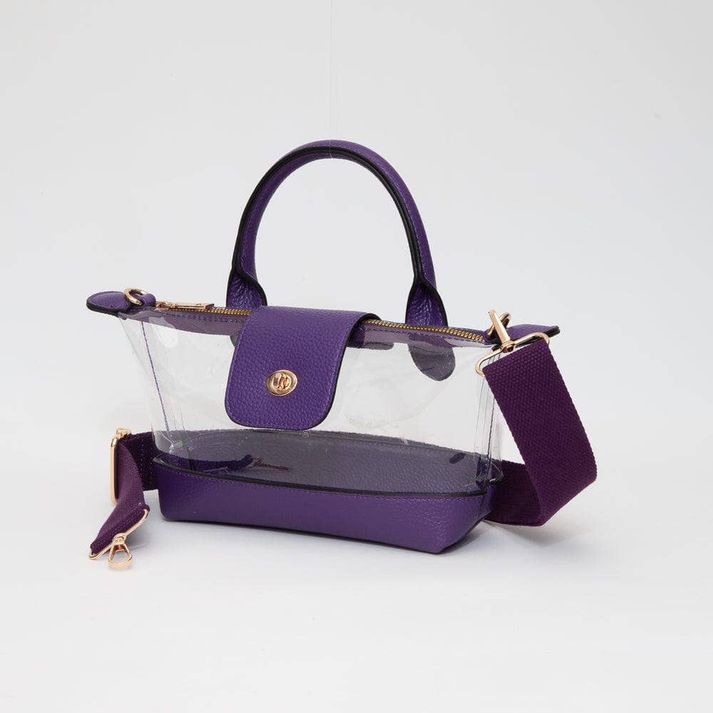 MiMi Wholesale - Vente Sacoche – femme - TG10701 Stella Mini Sac à Main/Bandoulière Transparent4