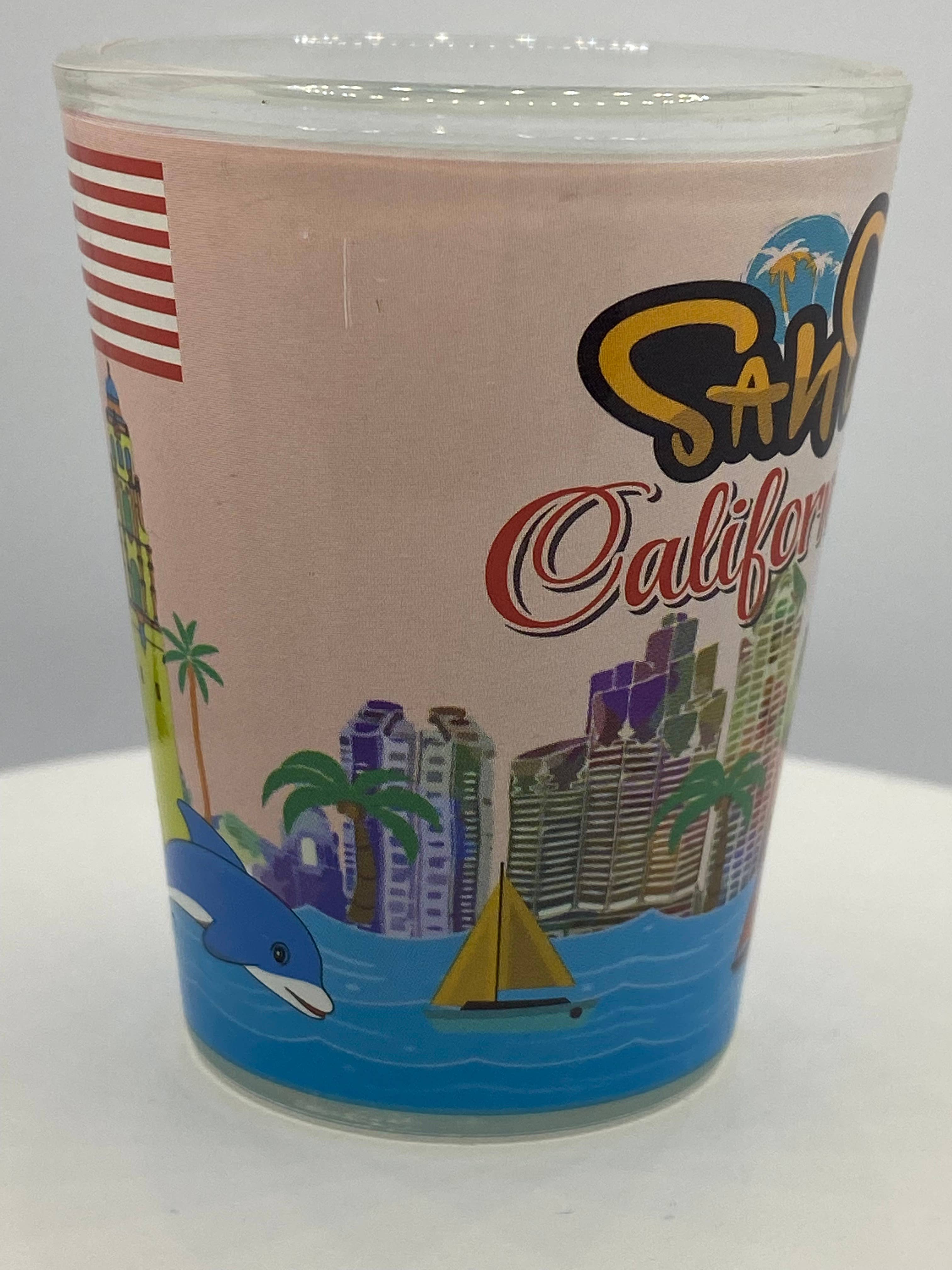 7 Star - Wholesale Shot Glass - "SAN DIEGO" California Shot Glass 2 oz1