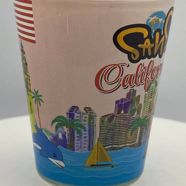 7 Star - Wholesale Shot Glass - "SAN DIEGO" California Shot Glass 2 oz1