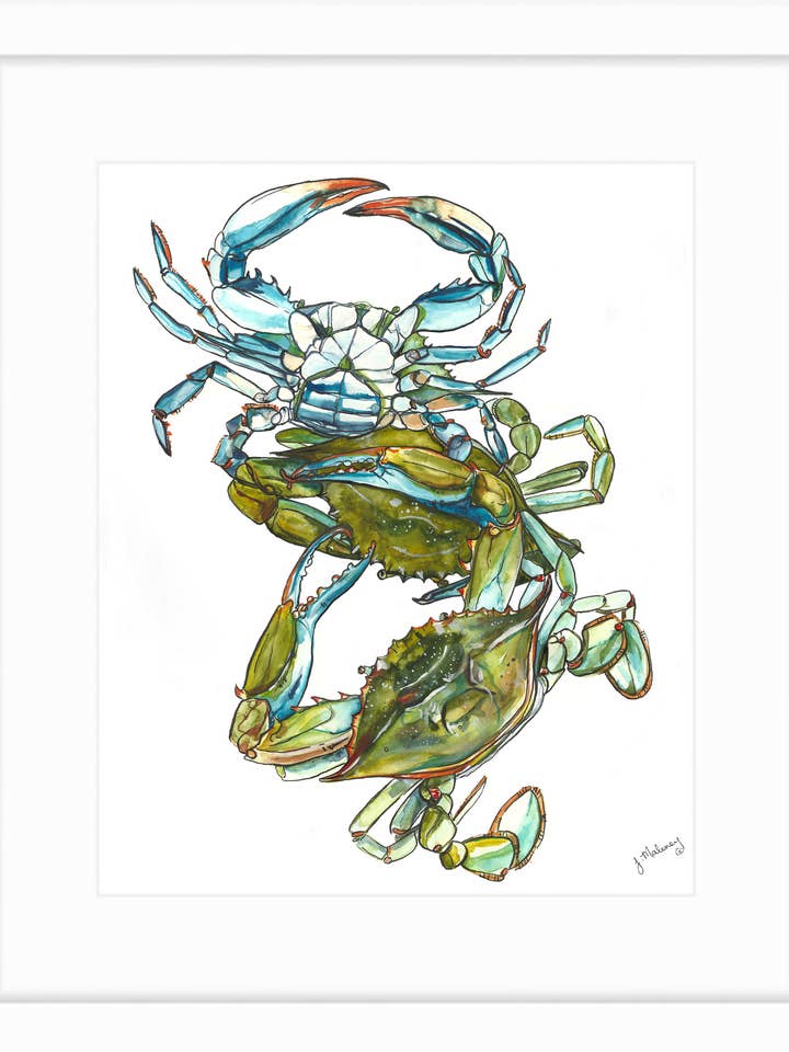 Blue Claw Crabs for wholesale by Jackie Maloney Studio
