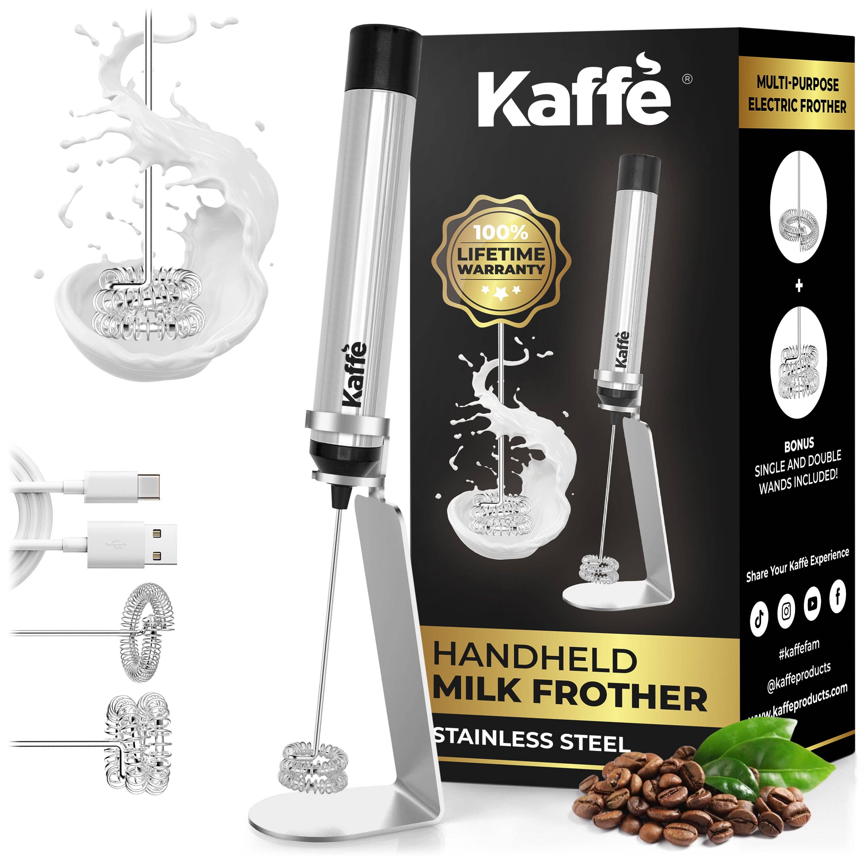 Kaffe – wholesale Kitchen tool/gadget – Handheld Milk Frother (USB Rechargeable), KF60220