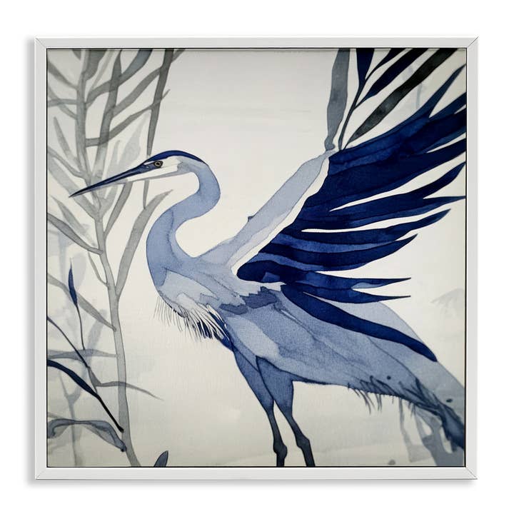 Stupell Industries – wholesale Wall sign – Whimsical Blue Heron - Framed Wall Art21