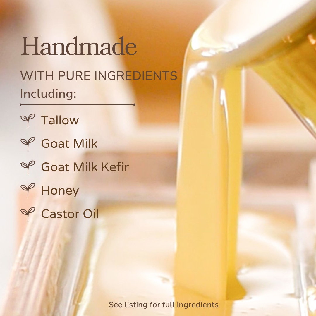 Pretty farm girl - Wholesale Bar Soap - Pure Tallow + Honey Fragrance Free Tallow and Goat Milk Handmade Soap Bar1