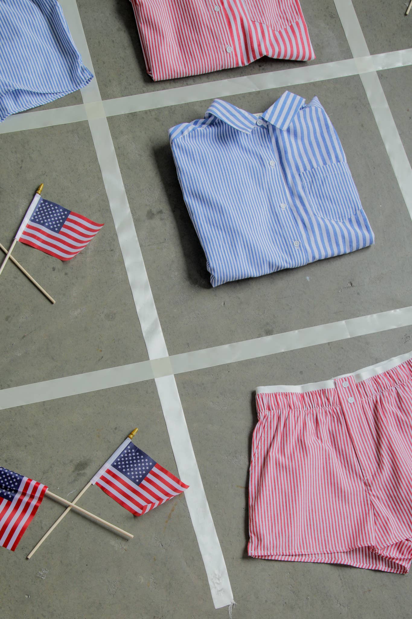 VERY J - Wholesale Lounge Set - Women's - NT12020SET-Striped Oversized Comfy Shirt Top & Shorts Set23