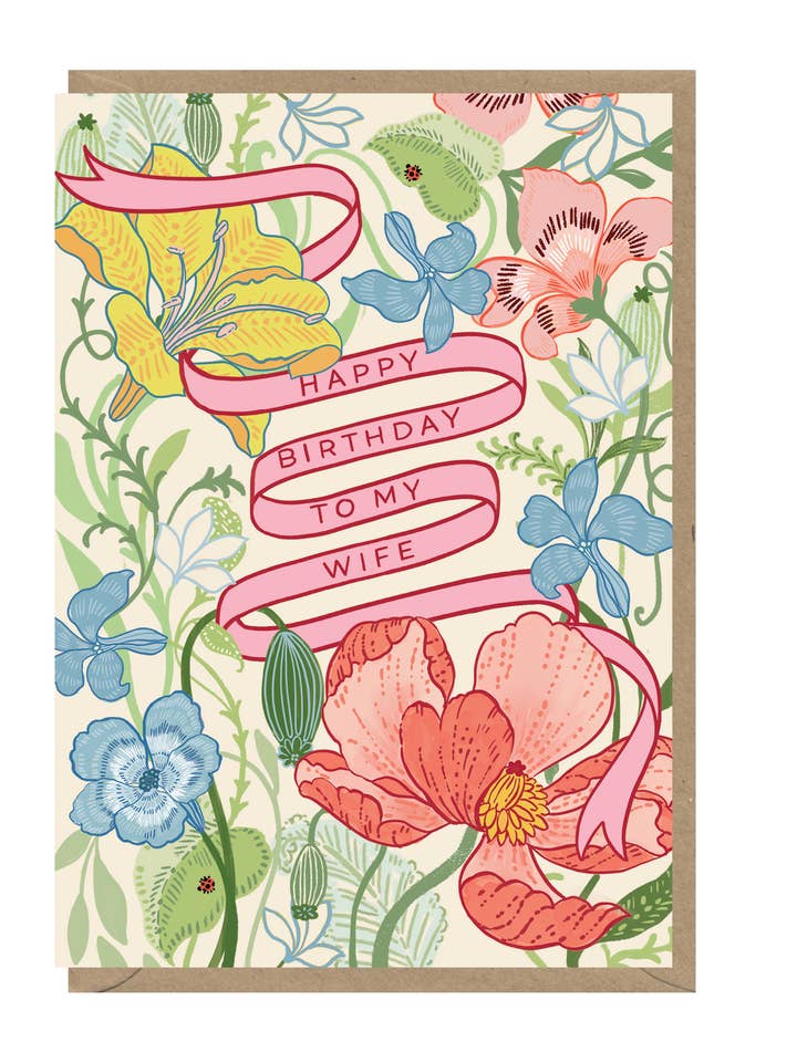 HON37 Happy Birthday to My Wife - Birthday Card for wholesale by Earlybird Designs