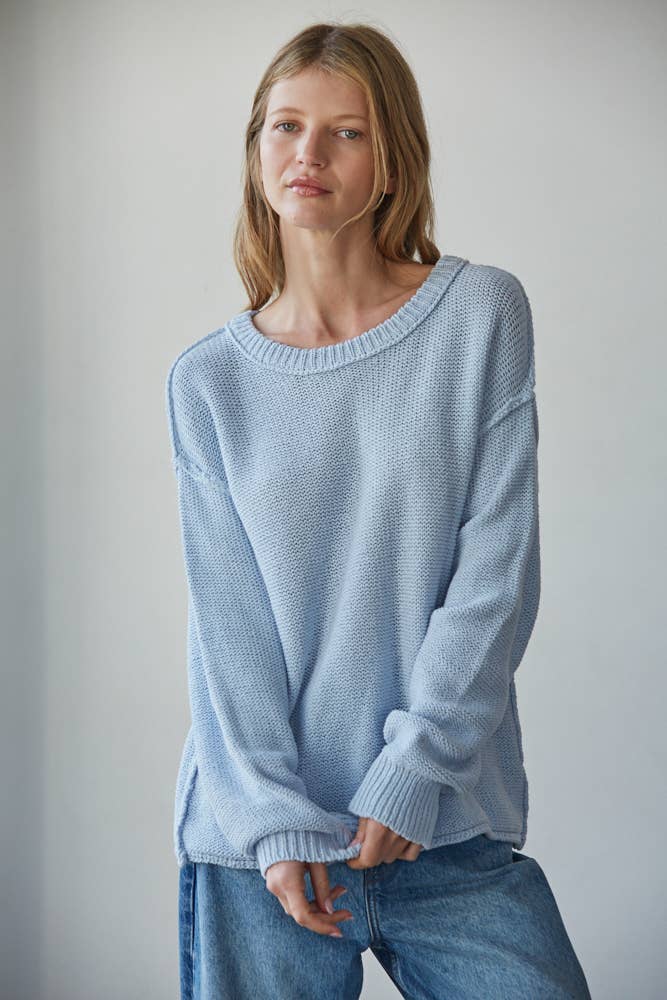 By Together - Wholesale Knitted jumper – Women′s - W1155 | Knit Sweater Crew Neck Long Sleeve Pullover Top6