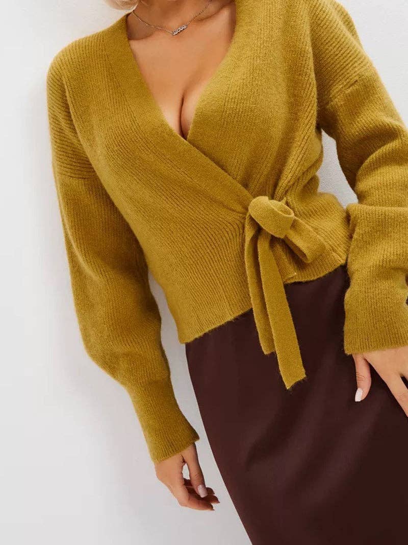 safistyle - Wholesale Knit Sweater - Women's - Wrap Tie Sweater2