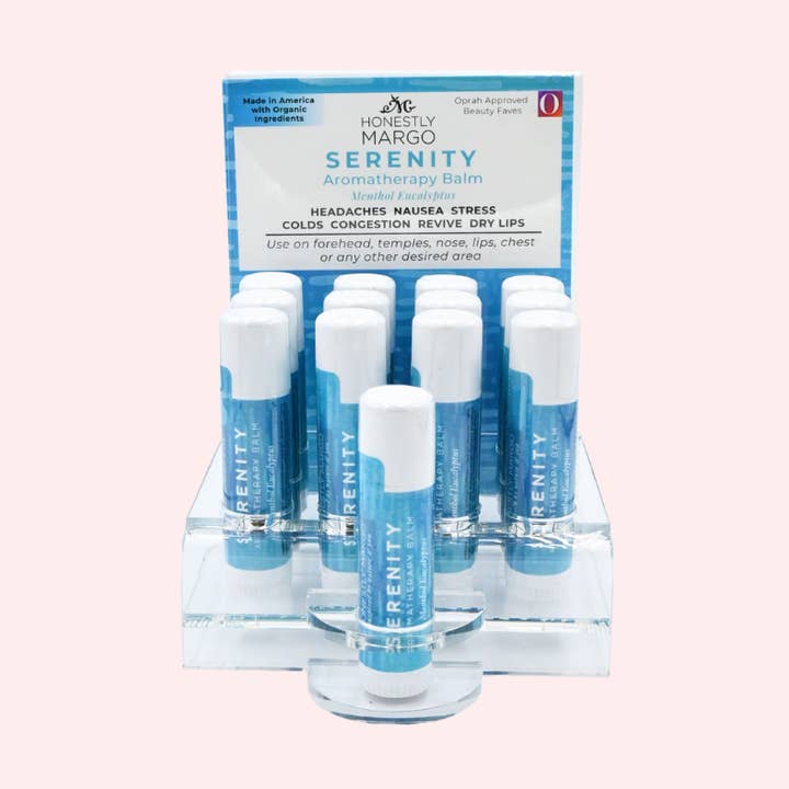 Menthol, Eucalyptus, Vapor SERENITY Aromatherapy Balm Set for wholesale by Honestly Margo
