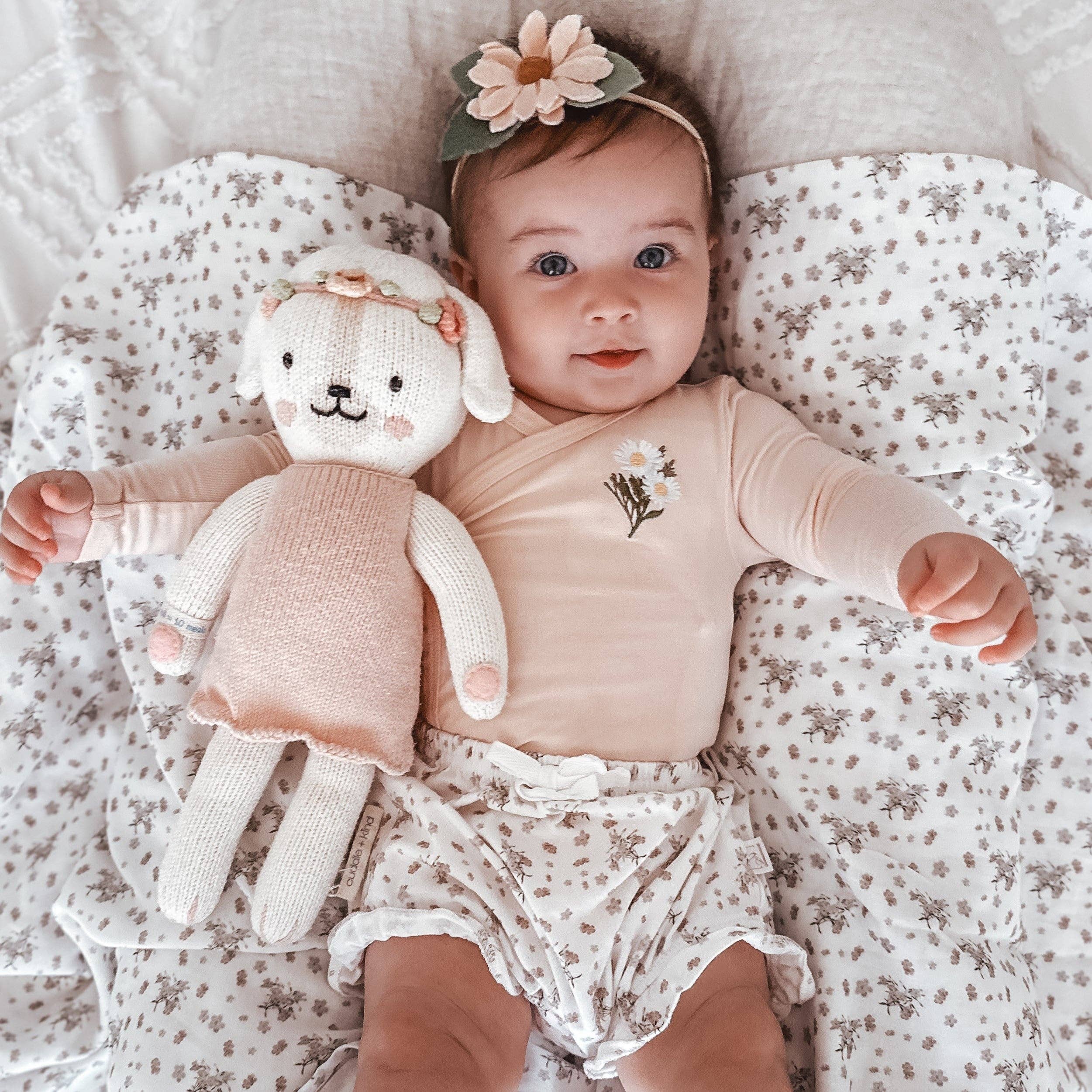 Elke & Indigo - Wholesale Bodysuit (Non-Footed) - Baby - Bamboo/Organic Cotton Freya Long Sleeve Bodysuit - Peach3