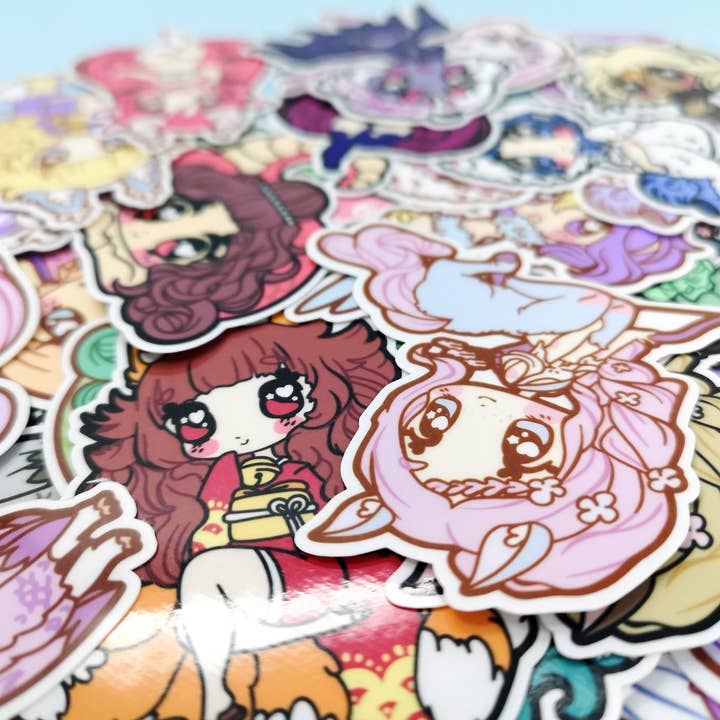 Monster Girls -- Die Cut Stickers for wholesale by Kittynaut