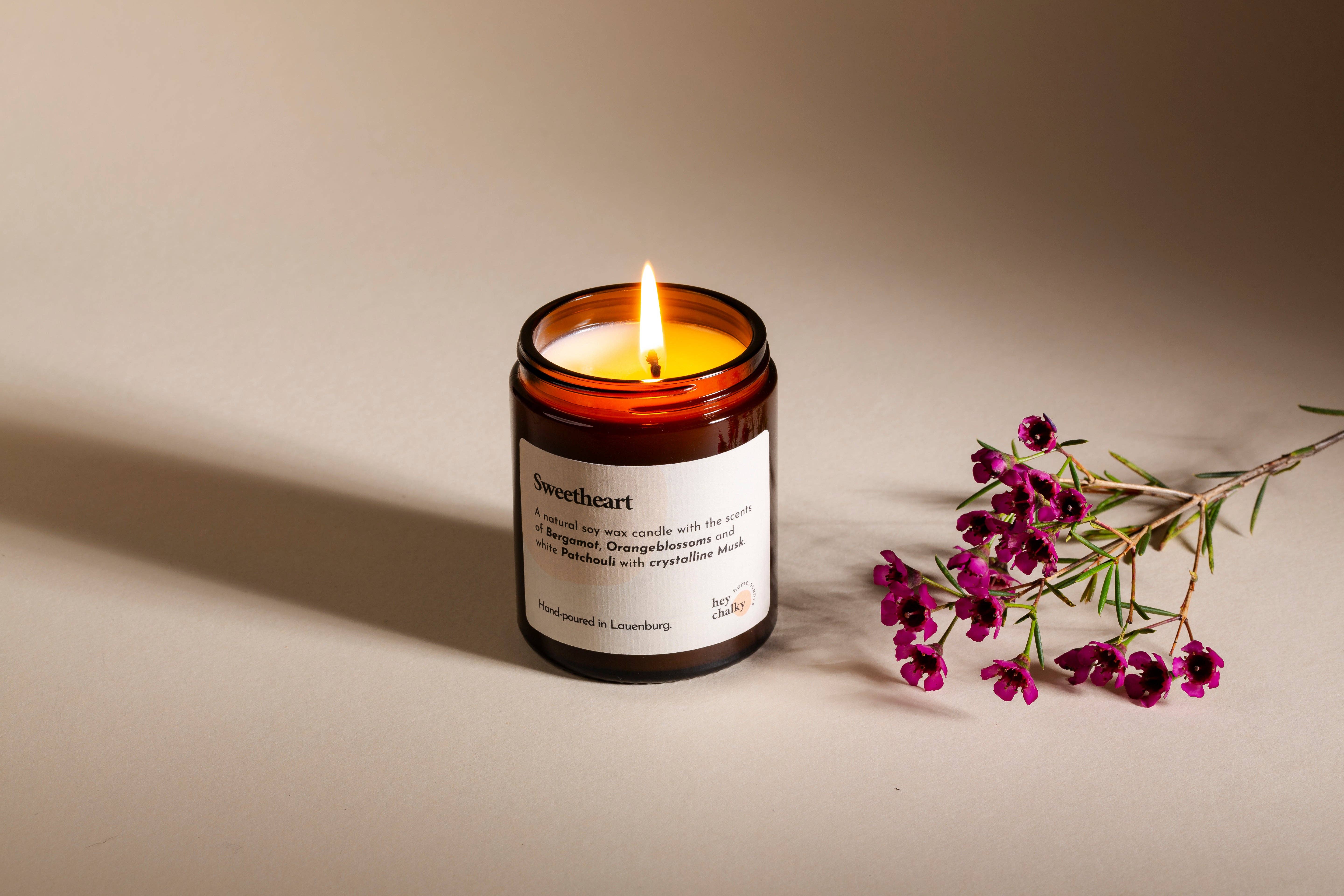 Hey Chalky GmbH – wholesale Burkljus – Sweetheart Sojaljus 155 g | Tillverkat i Tyskland | Handgjort3