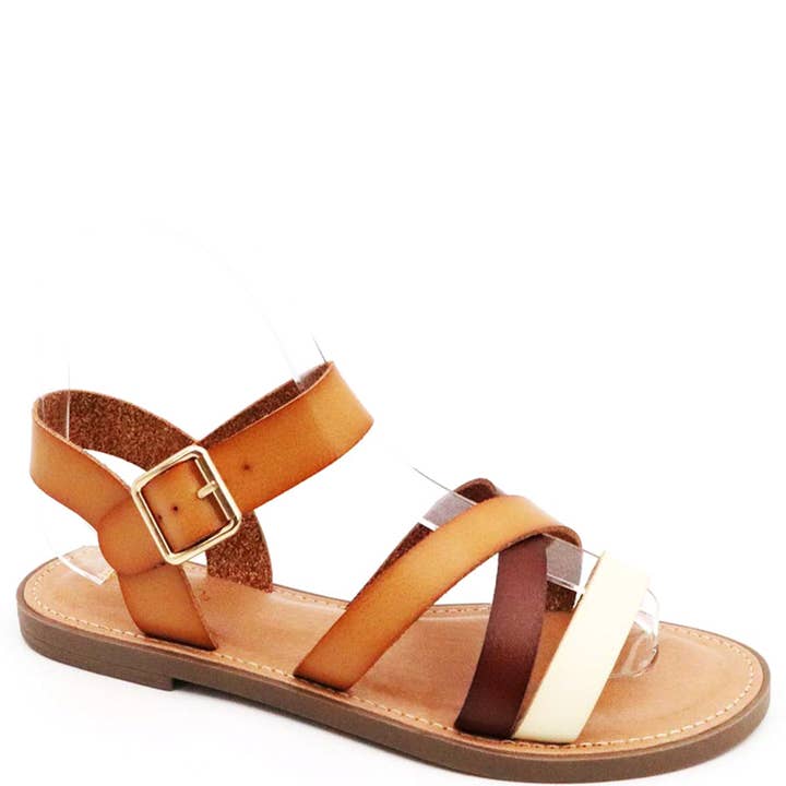 STRAPPY SANDAL 18 PAIRS, LOAF 02 18 for wholesale by JOIA ACCESSORIES