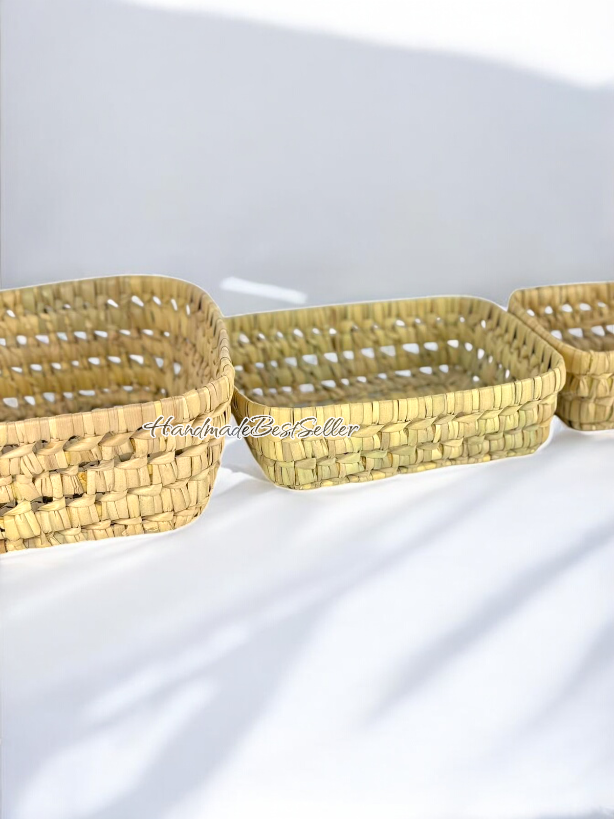HandmadeBestSeller - Wholesale Basket - Handmade Woven Straw Basket Set | Natural Storage Baskets2
