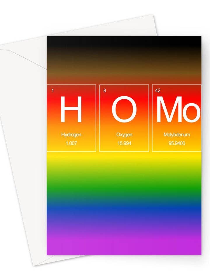 HOMo Rainbow Greeting Card for wholesale by Unapologaytic