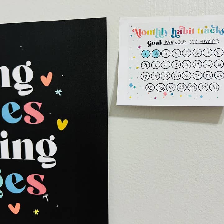 Jelly Melly - Wholesale Plakbriefjes/Post-its - Plaknotitie: Maandelijkse Gewoontetracker1