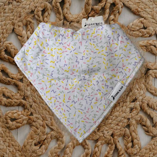 Sprinkles Baby Bandana Dribble Bib for wholesale by Stork & Co