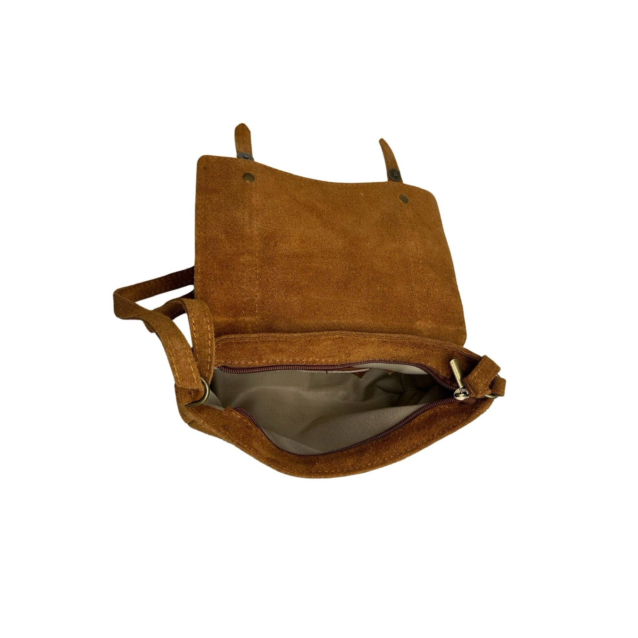 Louisa lee - Wholesale Crossbody Bag - Women's - PAULETTE SUEDE LEATHER SATCHEL BAG8