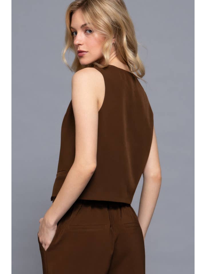 CC Wholesale Clothing - Wholesale Suit Vest - Women's - V-neckline W/front Button Closure Vest7