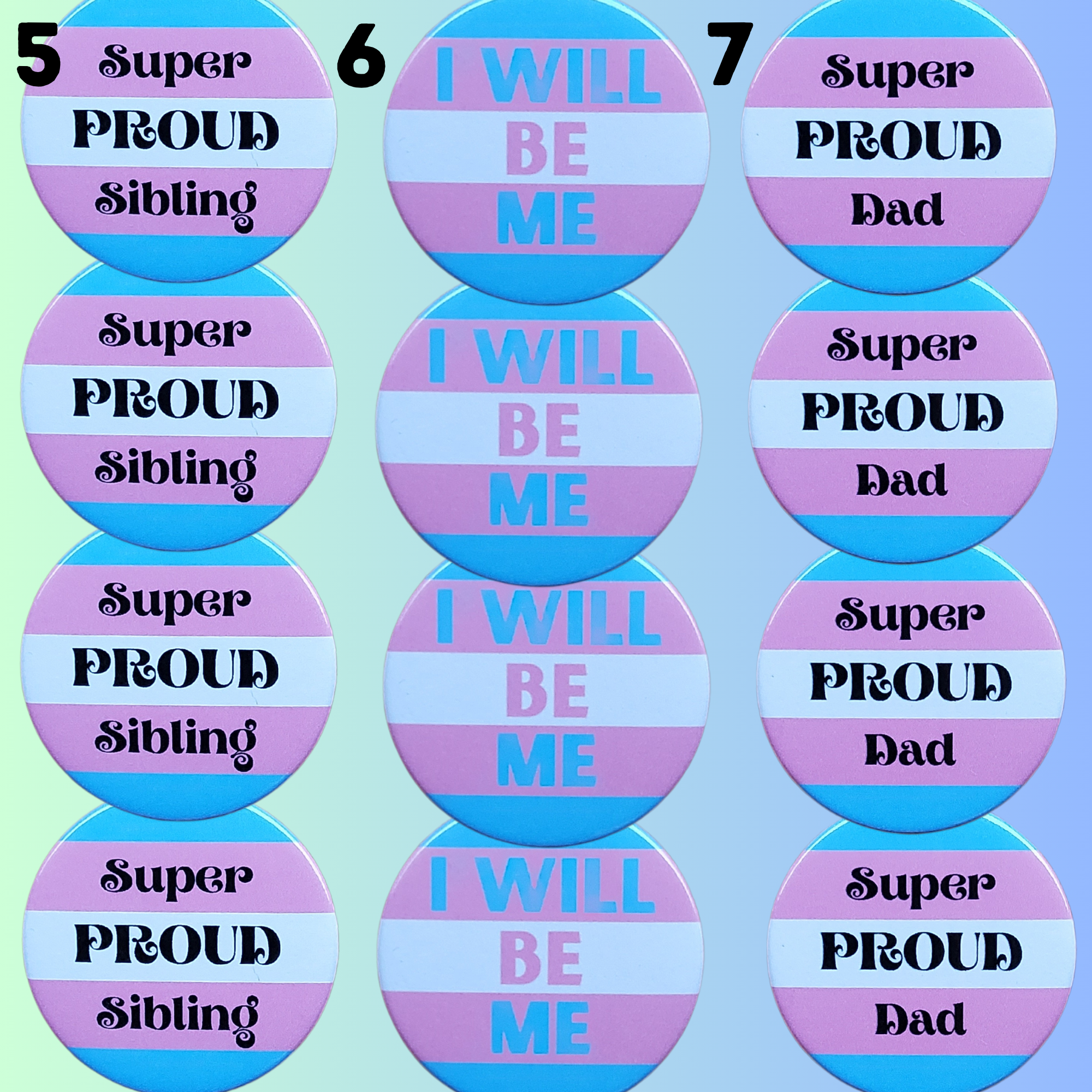 sent with Pride - Wholesale Lapel Pin/Button - Trans Badges Pride Transgender Pride Pin Badges3