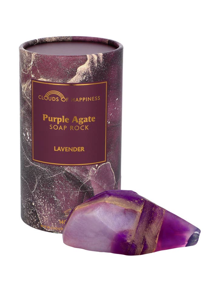 Purple Agate Crystal Soap - Chrystal Purple Agate for wholesale by Clouds of Happiness BV