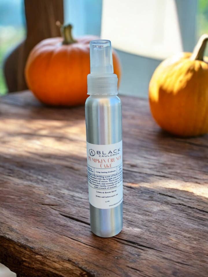 Pumpkin Crunch Cake - Linen & Room Spray for wholesale by Black Cauldron Soap Co.