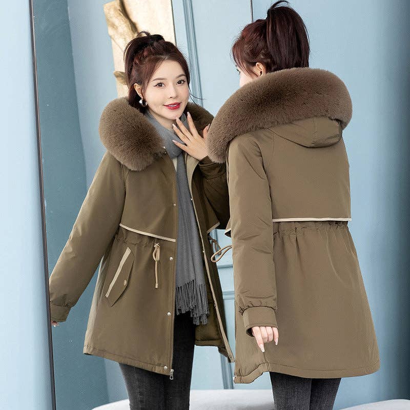 Marayn - Wholesale Parka - Women's - Chic 2025 Detachable Liner MidLength Winter Parka43