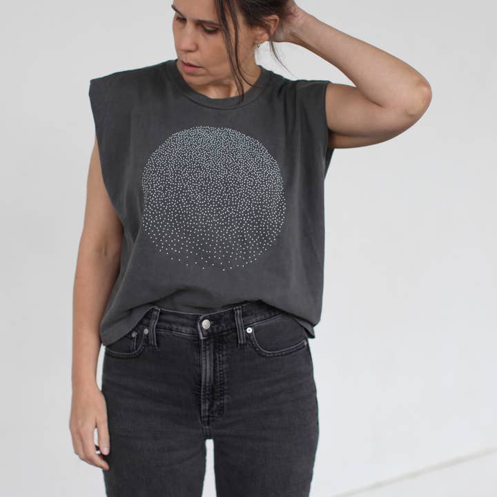 Blackbird Supply Co. - Wholesale Tank Top - Women's - Snow Globe Full Moon Womens 100% Cotton Muscle Tank Black4