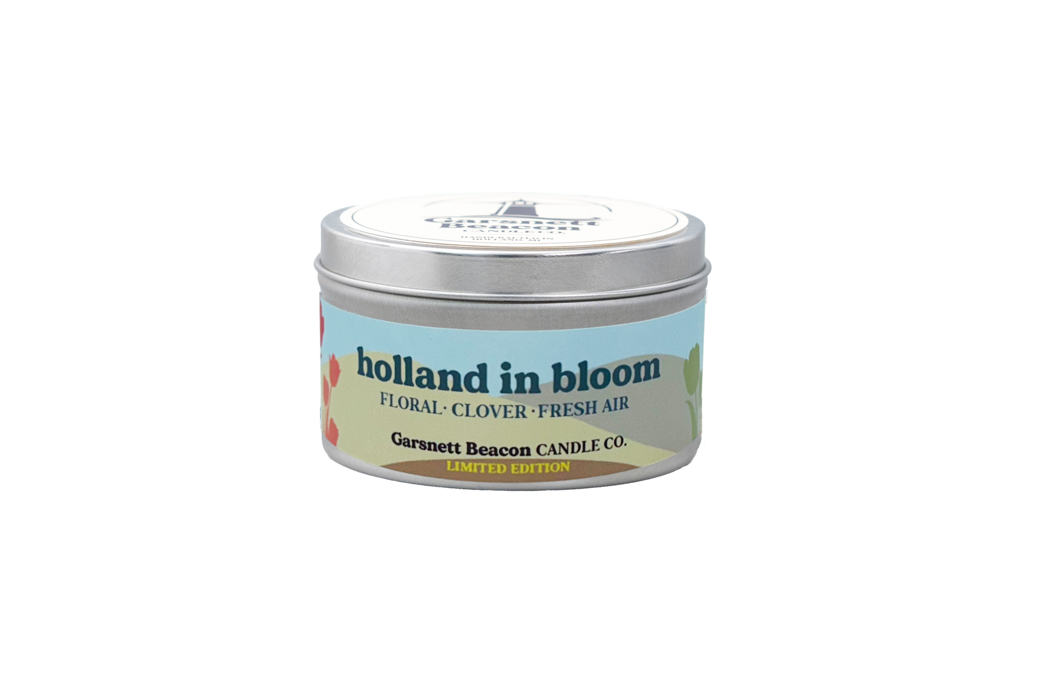Garsnett Beacon Candle Co. - Wholesale Jar/Filled Candle - Holland In Bloom Tulip Time Holland Michigan Candle - Tulip, Floral, Ozone Scent3
