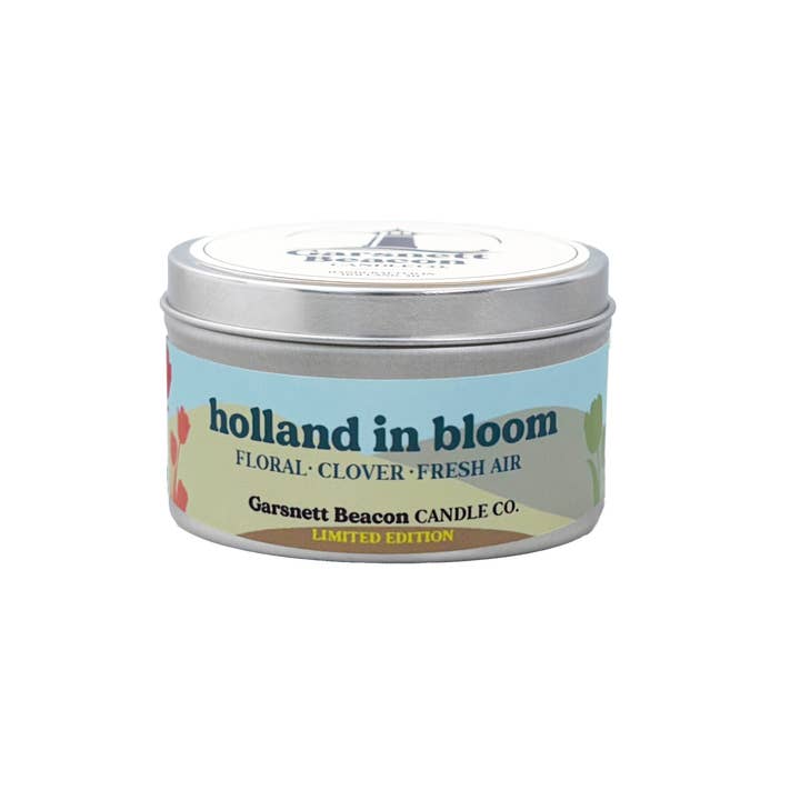 Garsnett Beacon Candle Co. - Wholesale Jar/Filled Candle - Holland In Bloom Tulip Time Holland Michigan Candle - Tulip, Floral, Ozone Scent3