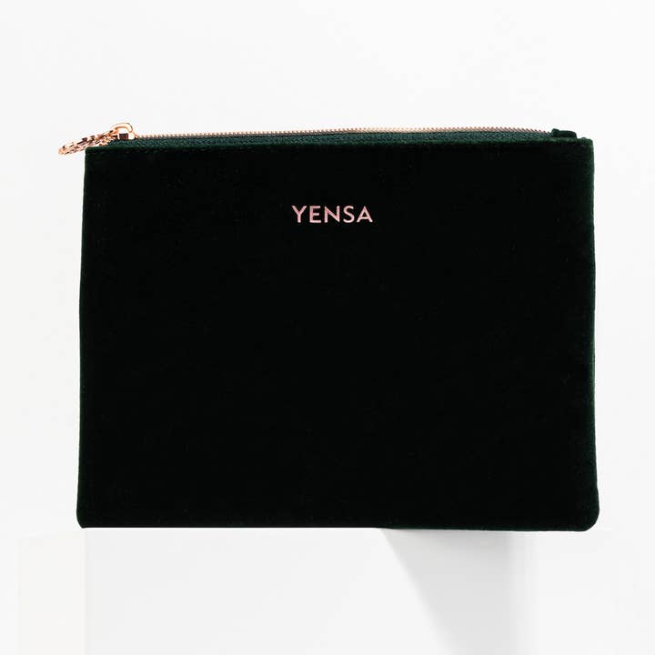 Green Velvet Bag for wholesale by YENSA beauty