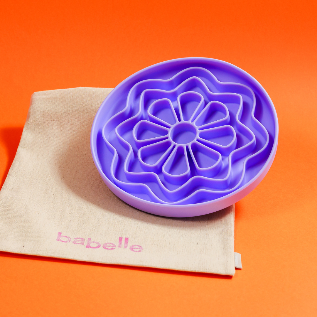 Babelle For Dogs – wholesale Pet food mat – Dog – The Petal Lickmat - Lilac 2