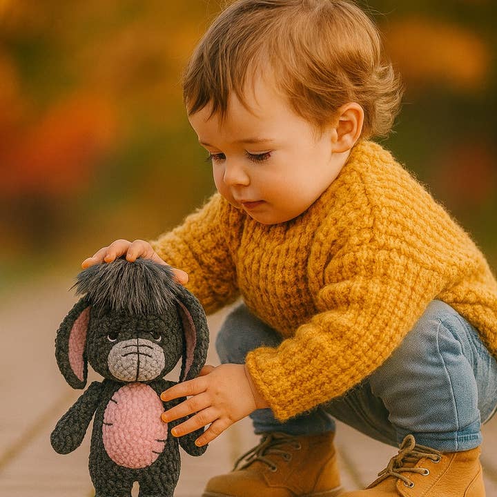 Magnetic Soul – wholesale Stuffed/plush toy – Kids & baby – Handmade Donkey Crochet Plush – Soft Amigurumi Donkey Toy1