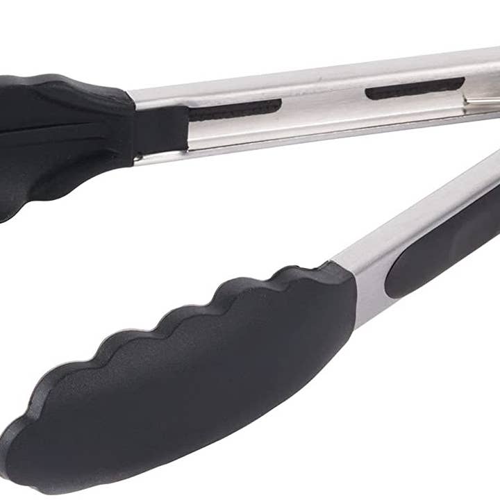 EcoQuality - Wholesale Kitchen Tong - 9" Premium Stainless Steel Kitchen Tongs with Silicone Tips