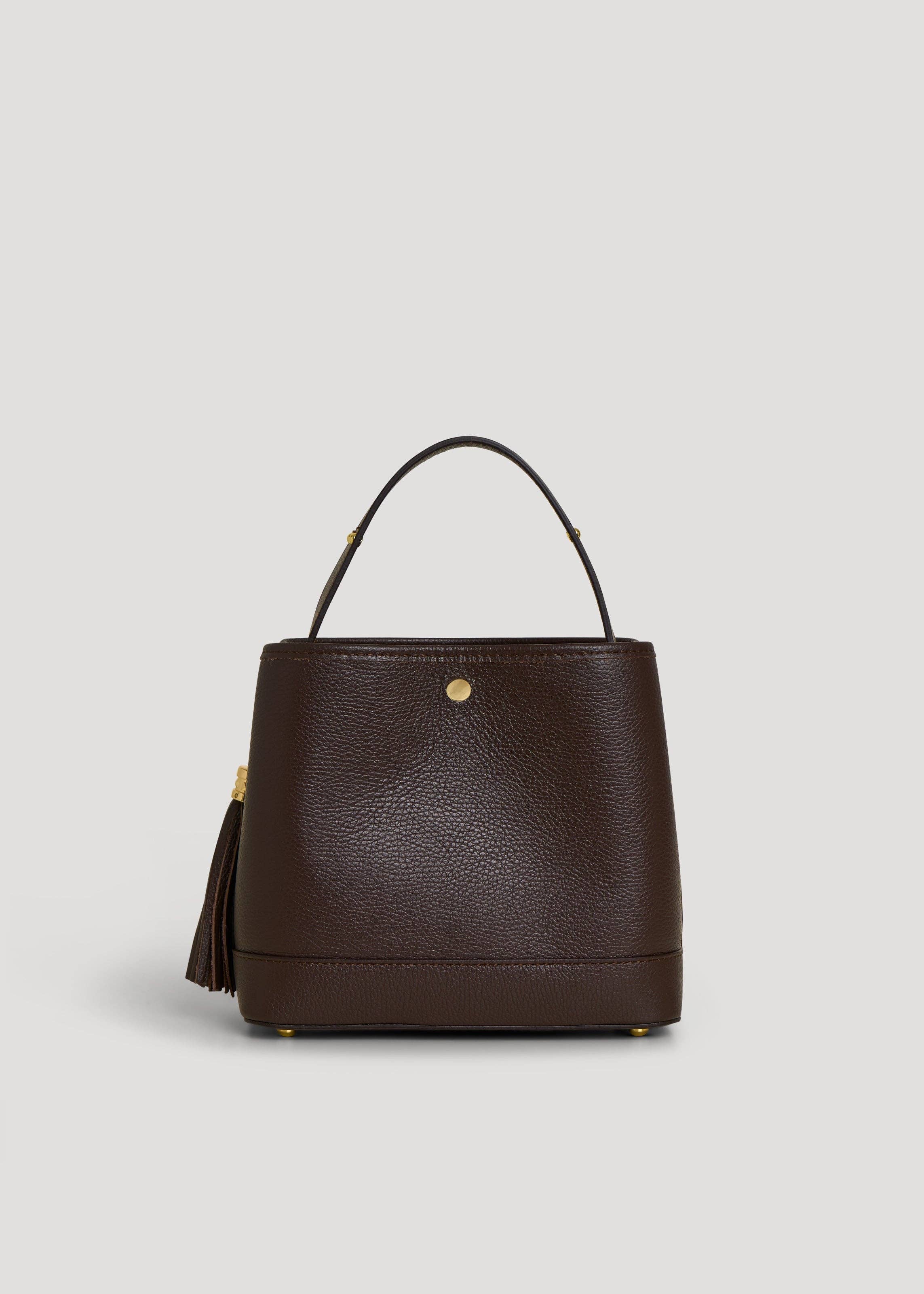 Voemièn - Vendita all'ingrosso Borsa con manico - Donna - Borsa Kendy in pelle Dollar marrone scuro4