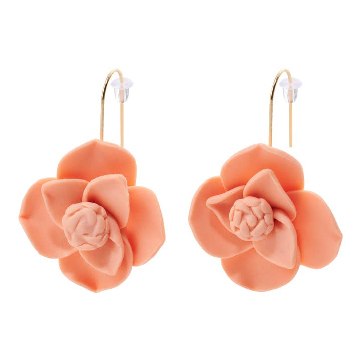 JILZARAH - Wholesale Dangle Earrings - Palm Beach Clay Flower Earrings