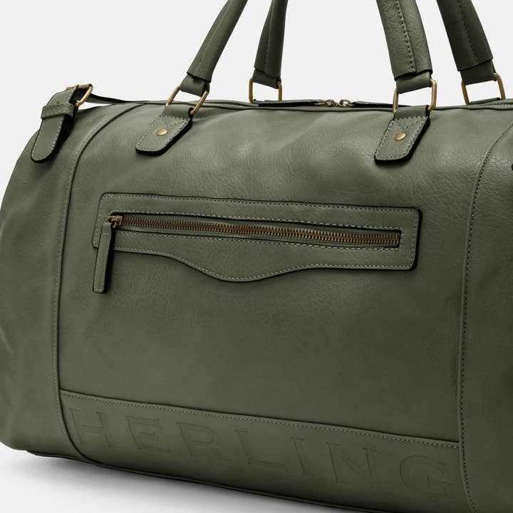 Herling – Saco de viagem - Unissexo por atacado – Herling - Bolsa de viagem vintage grande em couro PU17