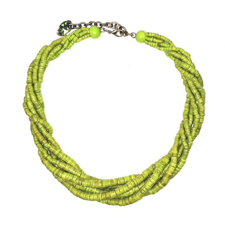 Frisa Necklace - Lime for wholesale by Katie and Company
