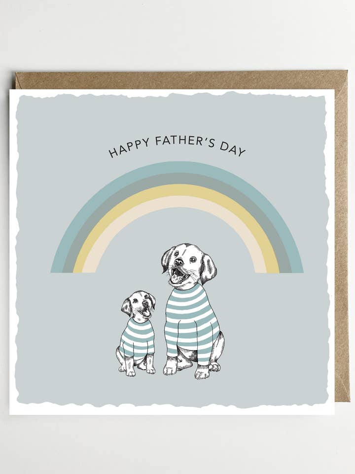 Fars dagkort/gratulationskort - Rainbow för wholesale av Dotty Dog Art