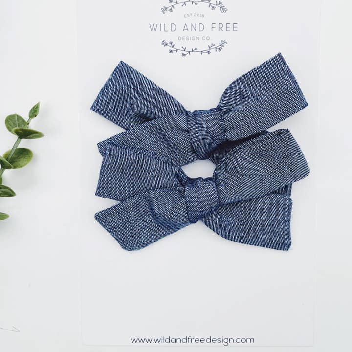 Wild and Free Design Co. – wholesale Hårrosett - Barn – Neutral Pitail Bow set10