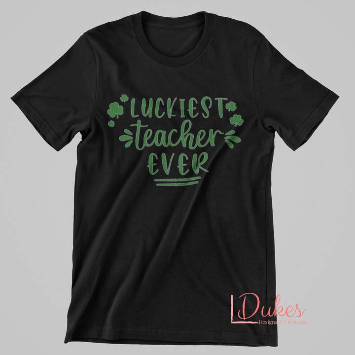 T-shirt de l'enseignant le plus chanceux du monde pour la vente par Dukes Designs & Creations